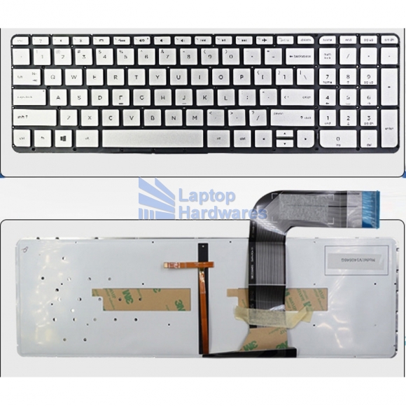 Keyboard for HP ENVY 15-P 15-K 15-V 15-Q 17-F US Layout Silver Backlit