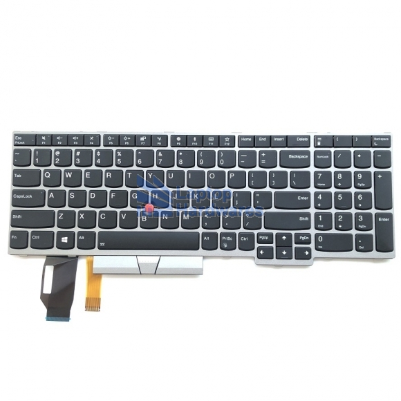 Keyboard for Thinkpad E580 E585 E590 E595 Silver Backlit